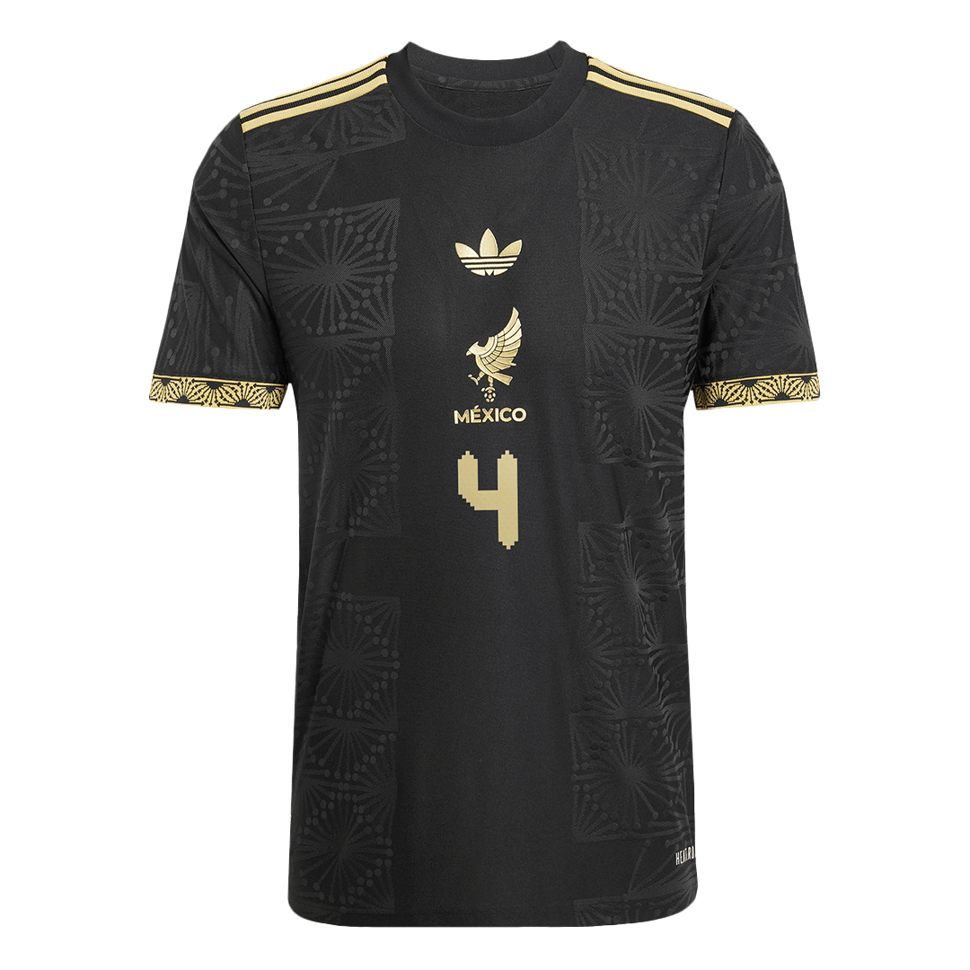 Authentisches E. Lvarez #4 Mexiko Trikot ¨C Auswärtstrikot (3. Dress) 2025 Gold Cup