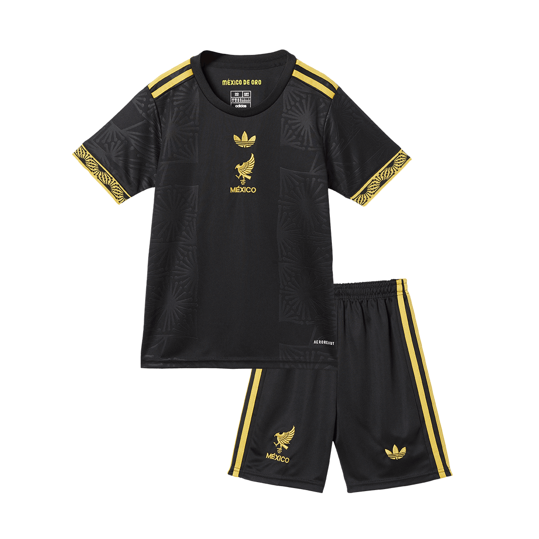 Offizielles Mexiko Kinder-Komplettset 2025 - Drittes Auswärtstrikot (Gold Cup Edition) personalisierbar