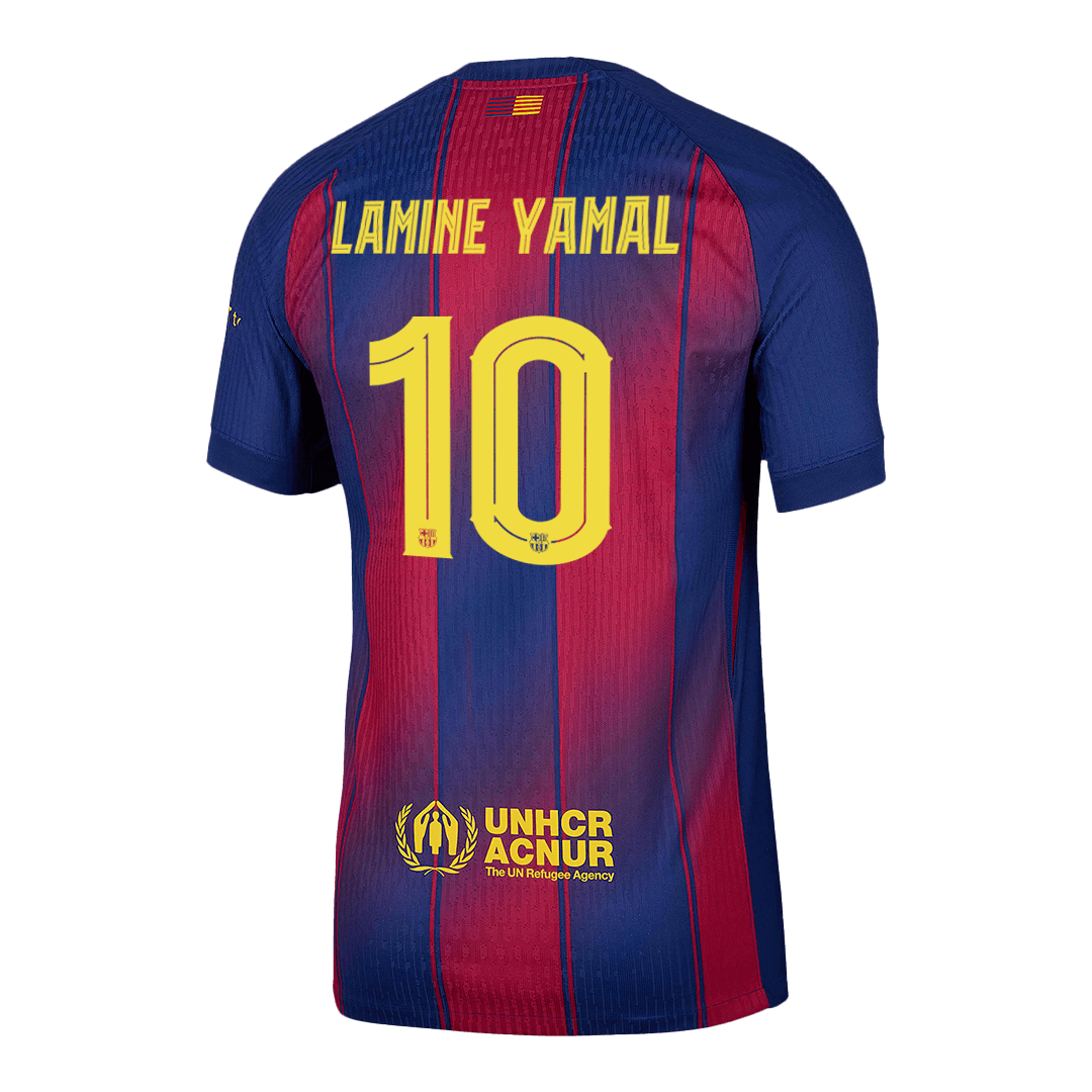 LAMINE YAMAL #10 Authentic Barcelona Heimtrikot 2025/26 Rot&Blau - UCL