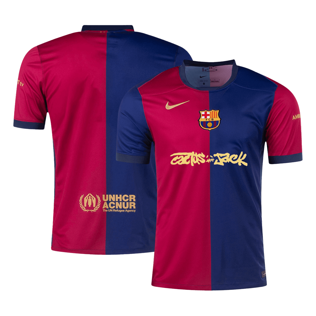 Barcelona X Travis Scott Trikot Individuelles Fußballtrikot Heim 2024/25