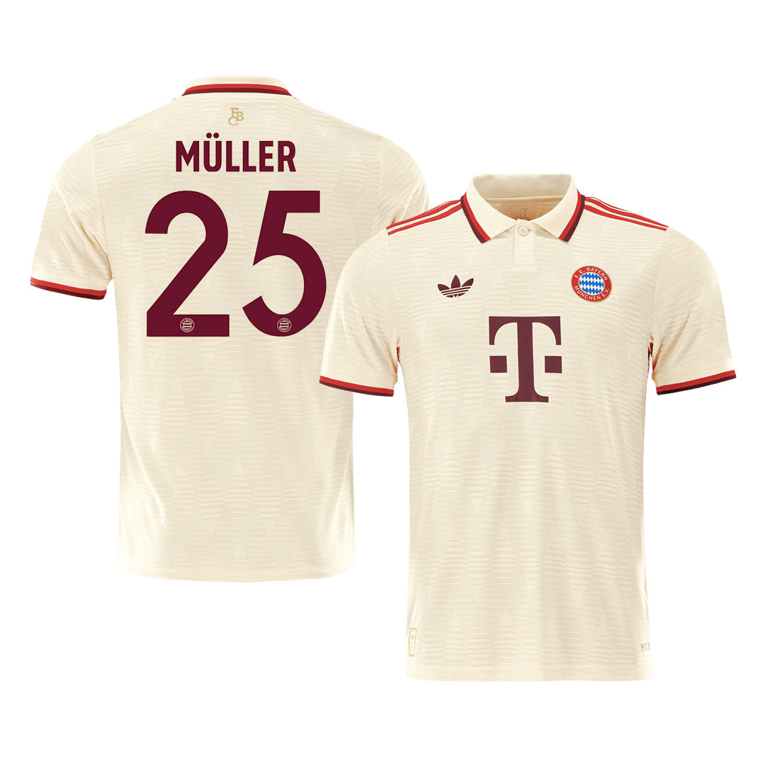 Authentisches MULLER #25 Fußballtrikot Bayern München Drittes Auswärtstrikot 2024/25 -UCL