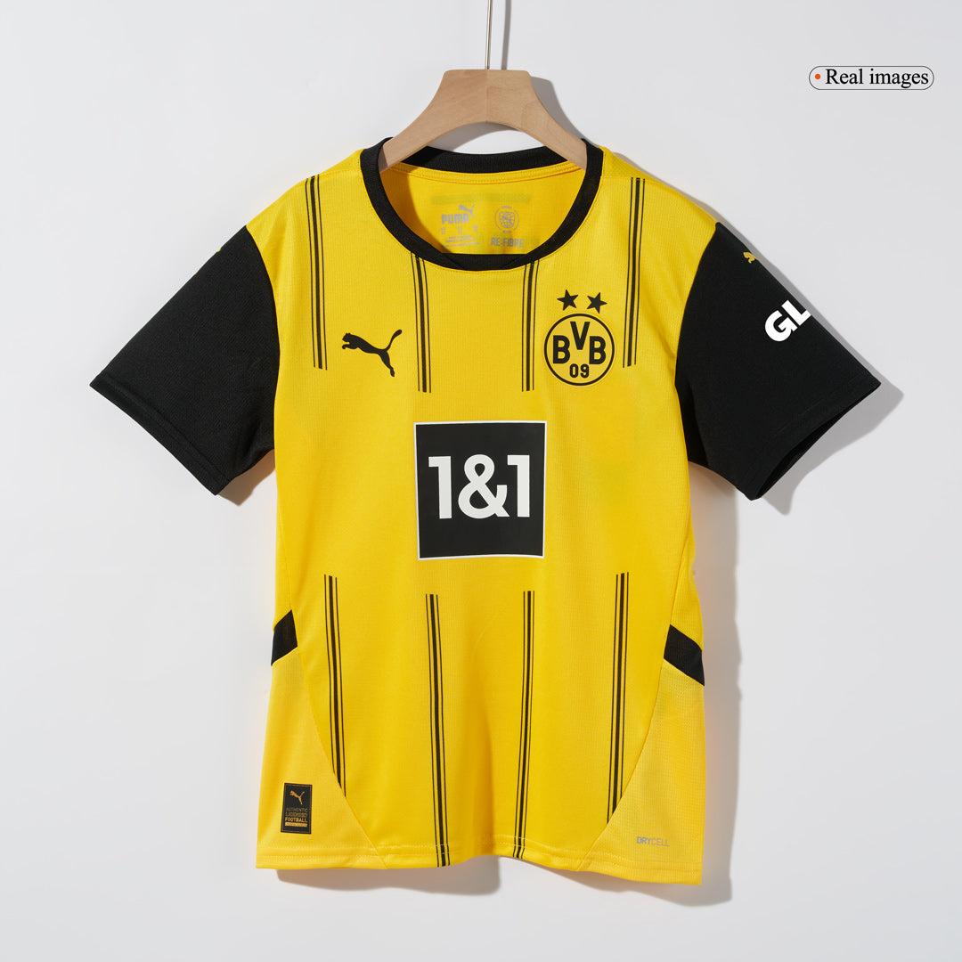 Borussia Dortmund Custom Home Komplette Fußballtrikots für Kinder 2024/25