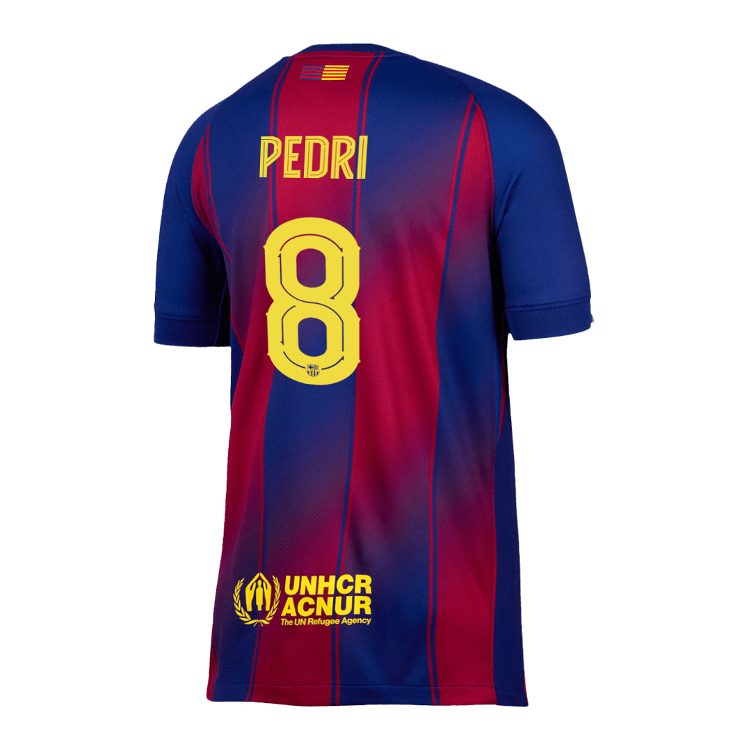 PEDRI #8 Barcelona Heimtrikot 2025/26 Rot&Blau - UCL