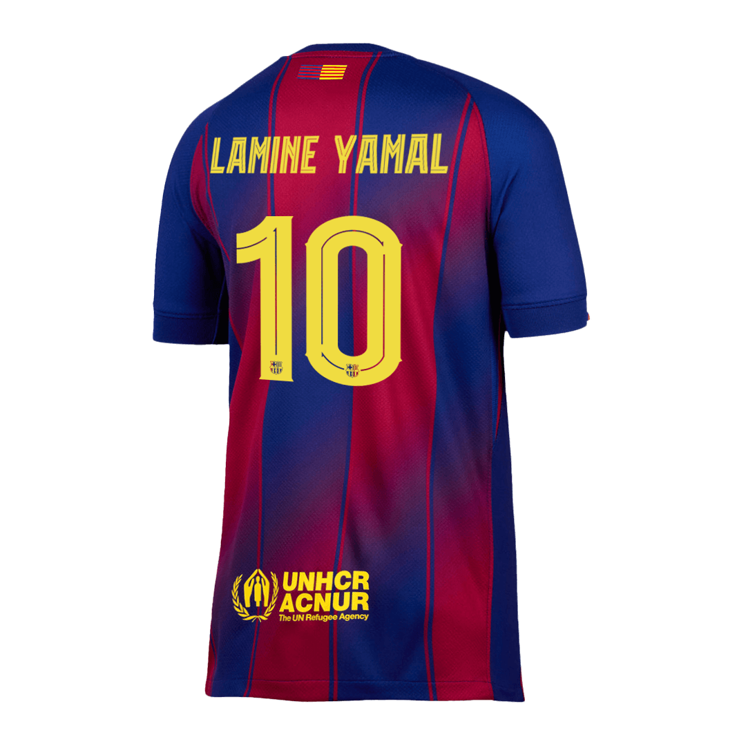LAMINE YAMAL #10 Barcelona Heimtrikot 2025/26 Rot&Blau - UCL