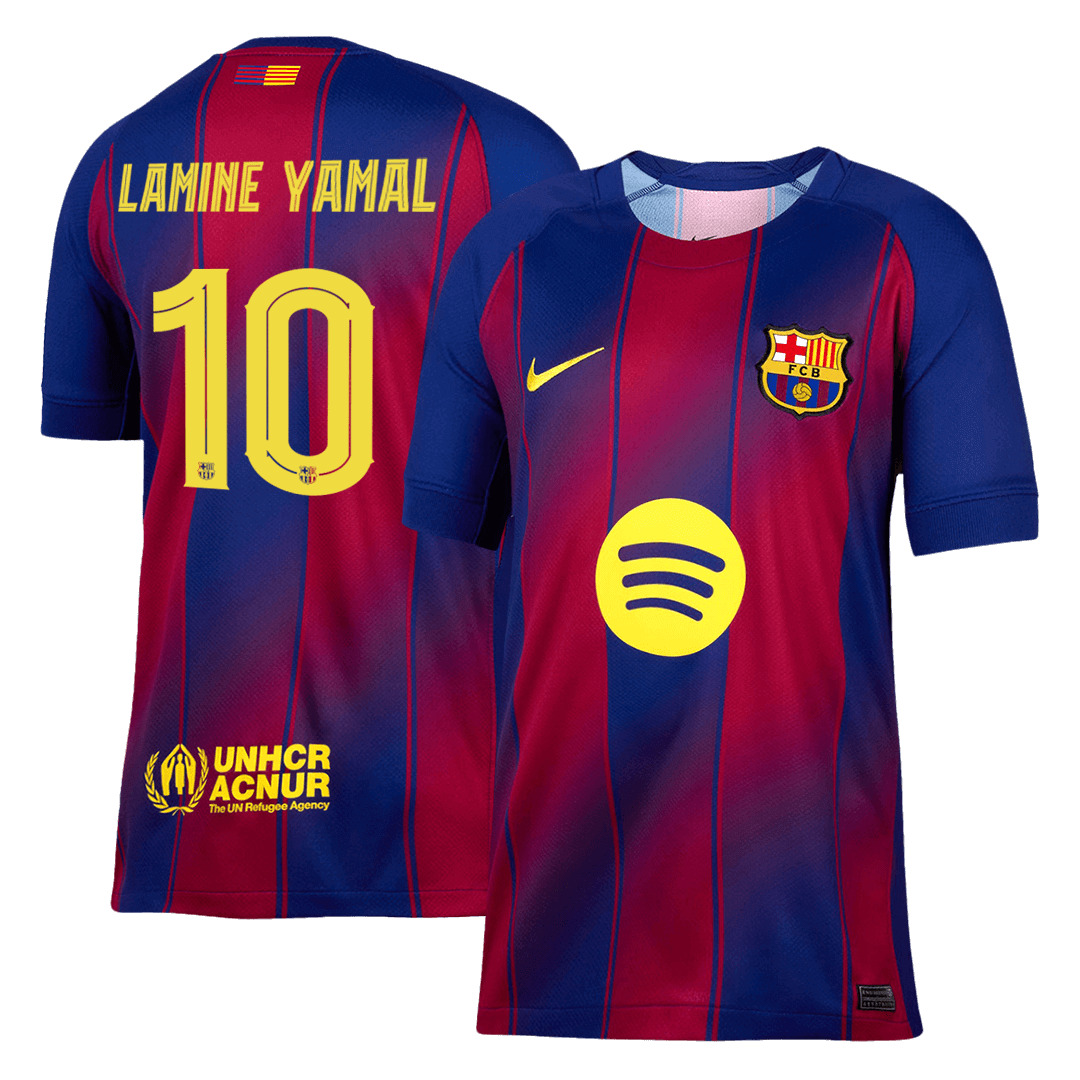 LAMINE YAMAL #10 Barcelona Heimtrikot 2025/26 Rot&Blau - UCL