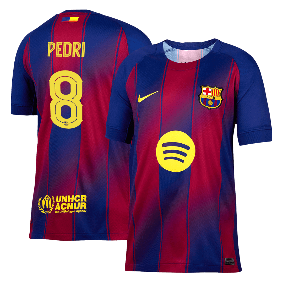 PEDRI #8 Barcelona Heimtrikot 2025/26 Rot&Blau - UCL