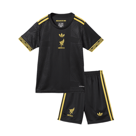 Offizielles Mexiko Kinder-Komplettset 2025 - Drittes Auswärtstrikot (Gold Cup Edition) personalisierbar