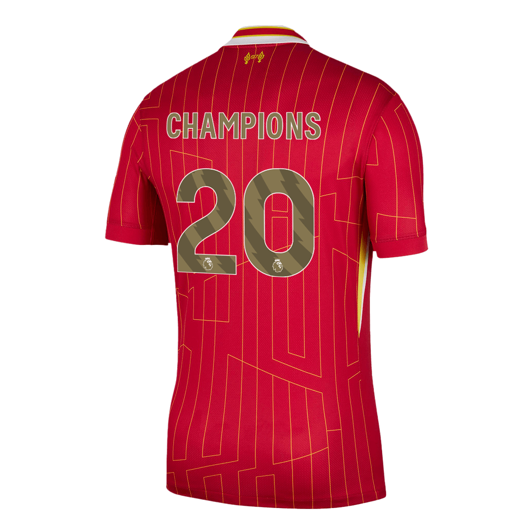 Liverpool CHAMPIONS #20 Heim-Fußballtrikot für Herren, Champion Edition 2024/25