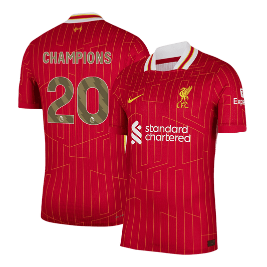 Liverpool CHAMPIONS #20 Heim-Fußballtrikot 2024/25 Champion Edition – Spielerversion