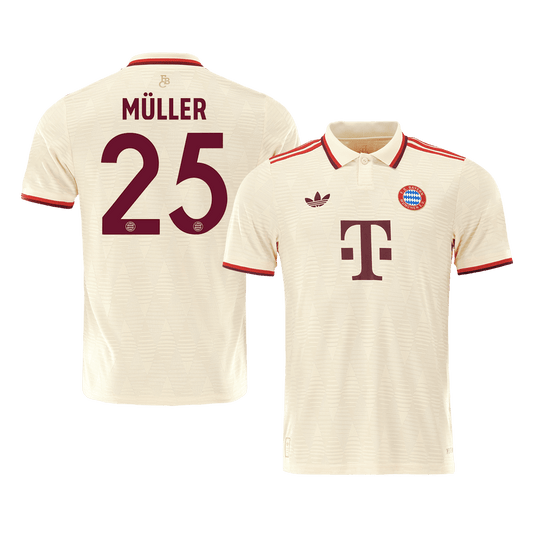 Authentisches MULLER #25 Fußballtrikot Bayern München Drittes Auswärtstrikot 2024/25 -UCL