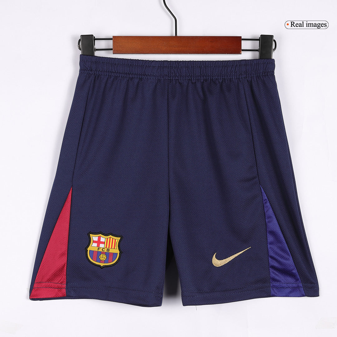 Barcelona Home Spotify Kinder-Fußballtrikot-Set ohne Text (Shirt + Shorts) 2024/25