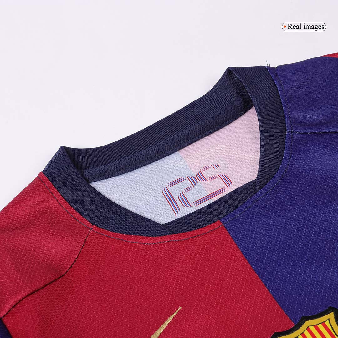 Barcelona Home Spotify Kinder-Fußballtrikot-Set ohne Text (Shirt + Shorts) 2024/25