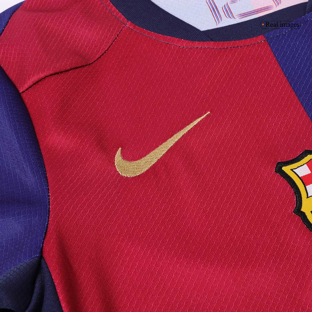 Barcelona Home Spotify Kinder-Fußballtrikot-Set ohne Text (Shirt + Shorts) 2024/25
