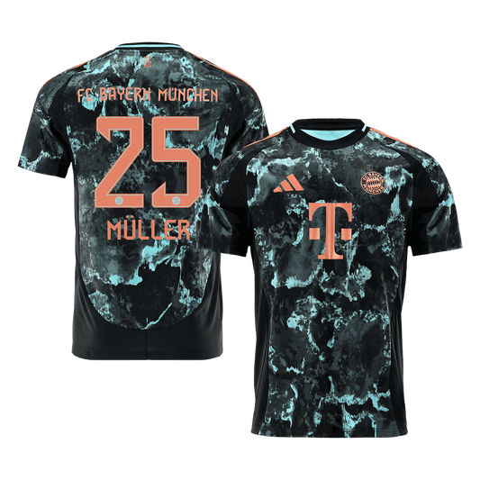 MULLER #25 Bayern München Fußballtrikot Auswärtstrikot Custom 2024/25
