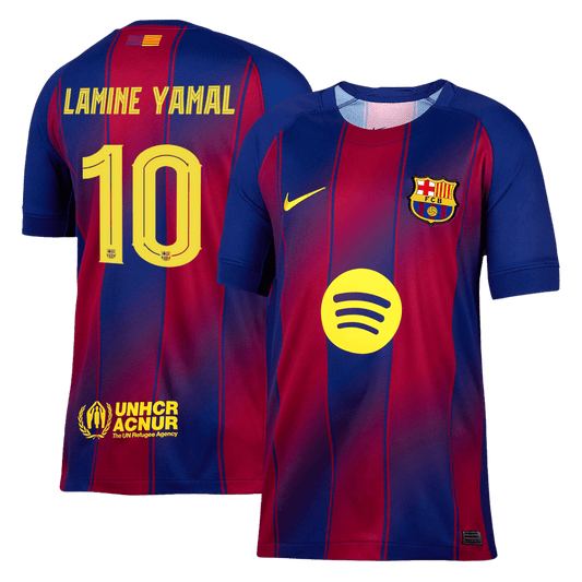 LAMINE YAMAL #10 Barcelona Heimtrikot 2025/26 Rot&Blau - UCL