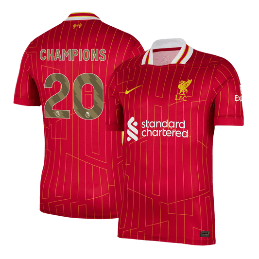 Liverpool CHAMPIONS #20 Heim-Fußballtrikot für Herren, Champion Edition 2024/25